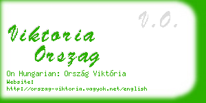 viktoria orszag business card