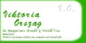 viktoria orszag business card